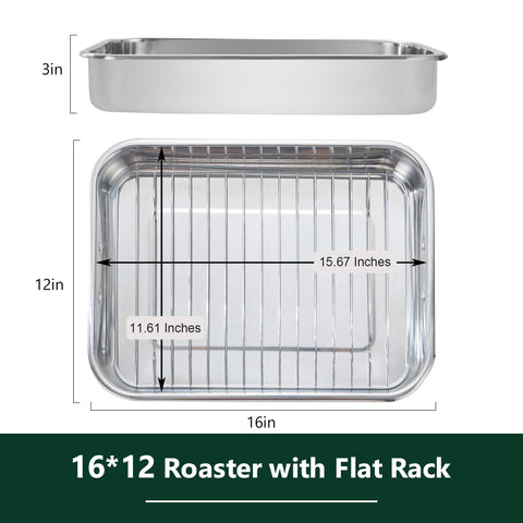 ecookware by lgx roasting pan with rack elevated to promote even browning