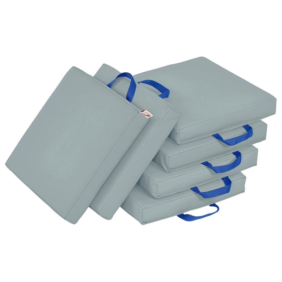 ECR4Kids grey square cushion front view showing shape and comfort