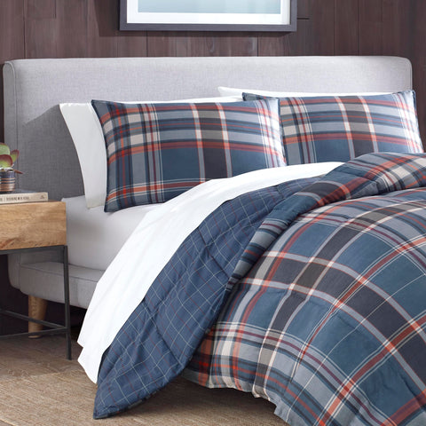 Eddie Bauer shams and edge detail demonstrating stitch quality and polished look