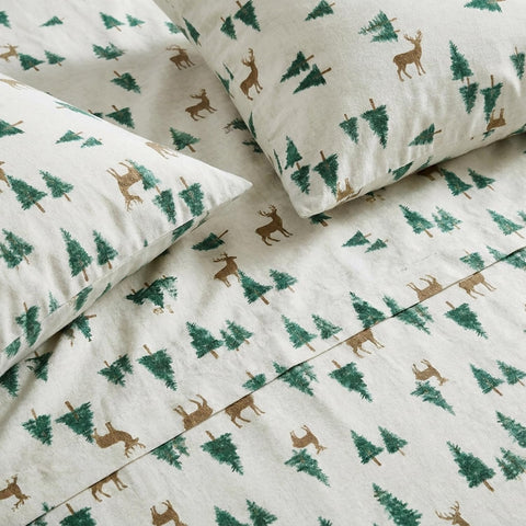 Eddie Bauer detailed brush of flannel fabric showing soft texture and warm comfort