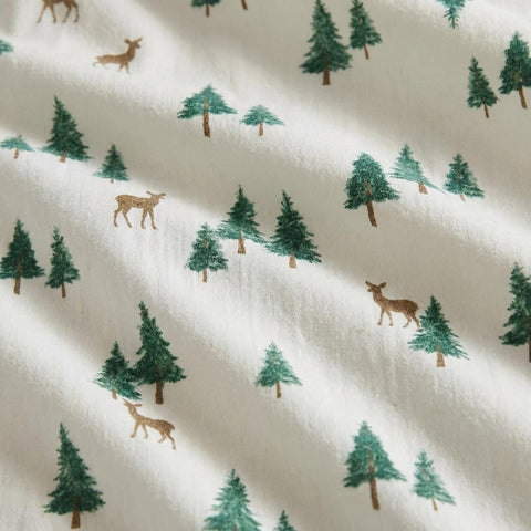Eddie Bauer styled twin bed in bedroom showcasing cozy, outdoors-inspired aesthetic