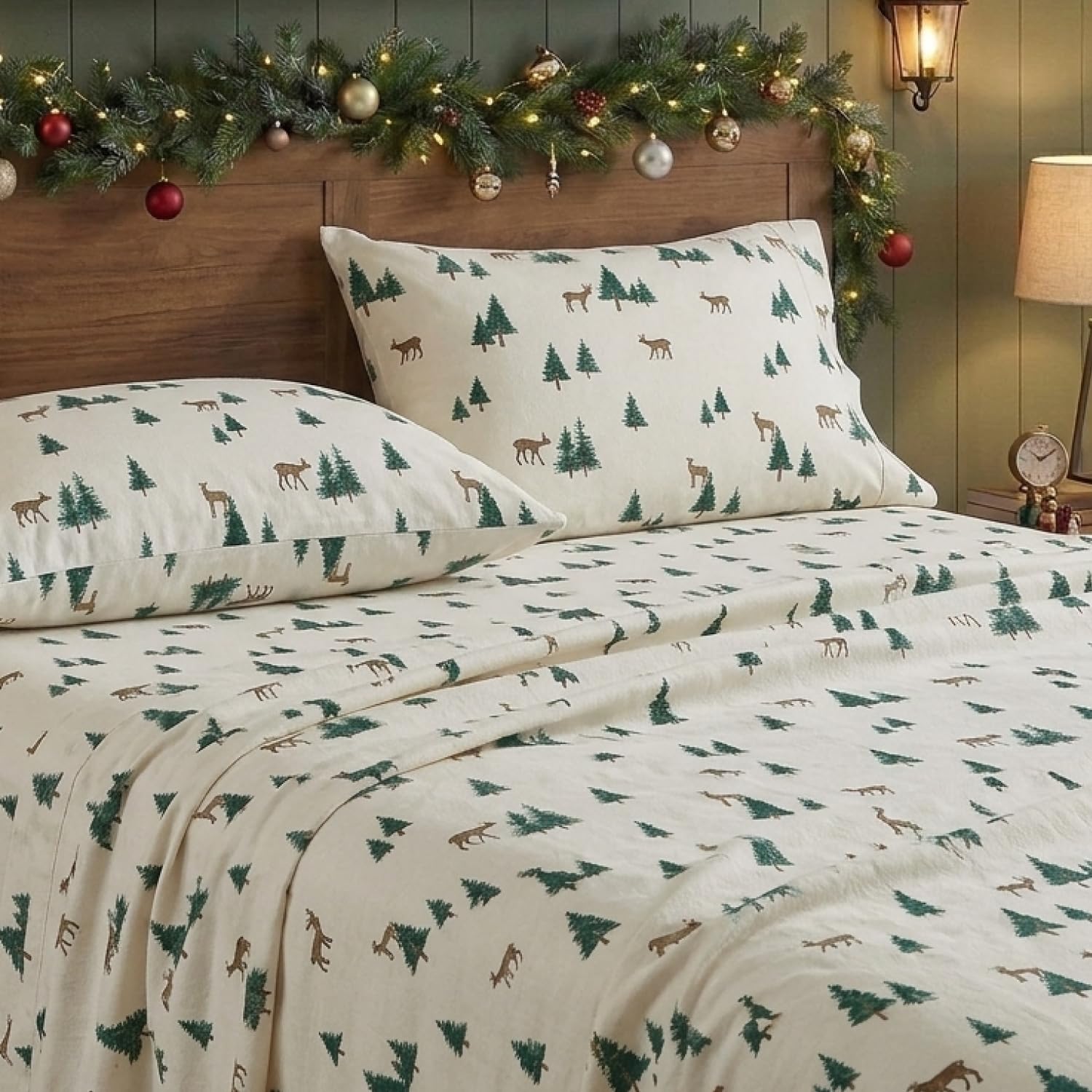 Eddie Bauer flat-lay of pillowcase and flat sheet showing coordinated design and easy styling