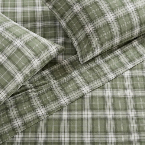 Eddie Bauer fitted sheet pocket detail showing deep fit and secure hold