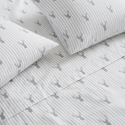 Eddie Bauer fitted sheet elastic detail showing all-around hold benefit