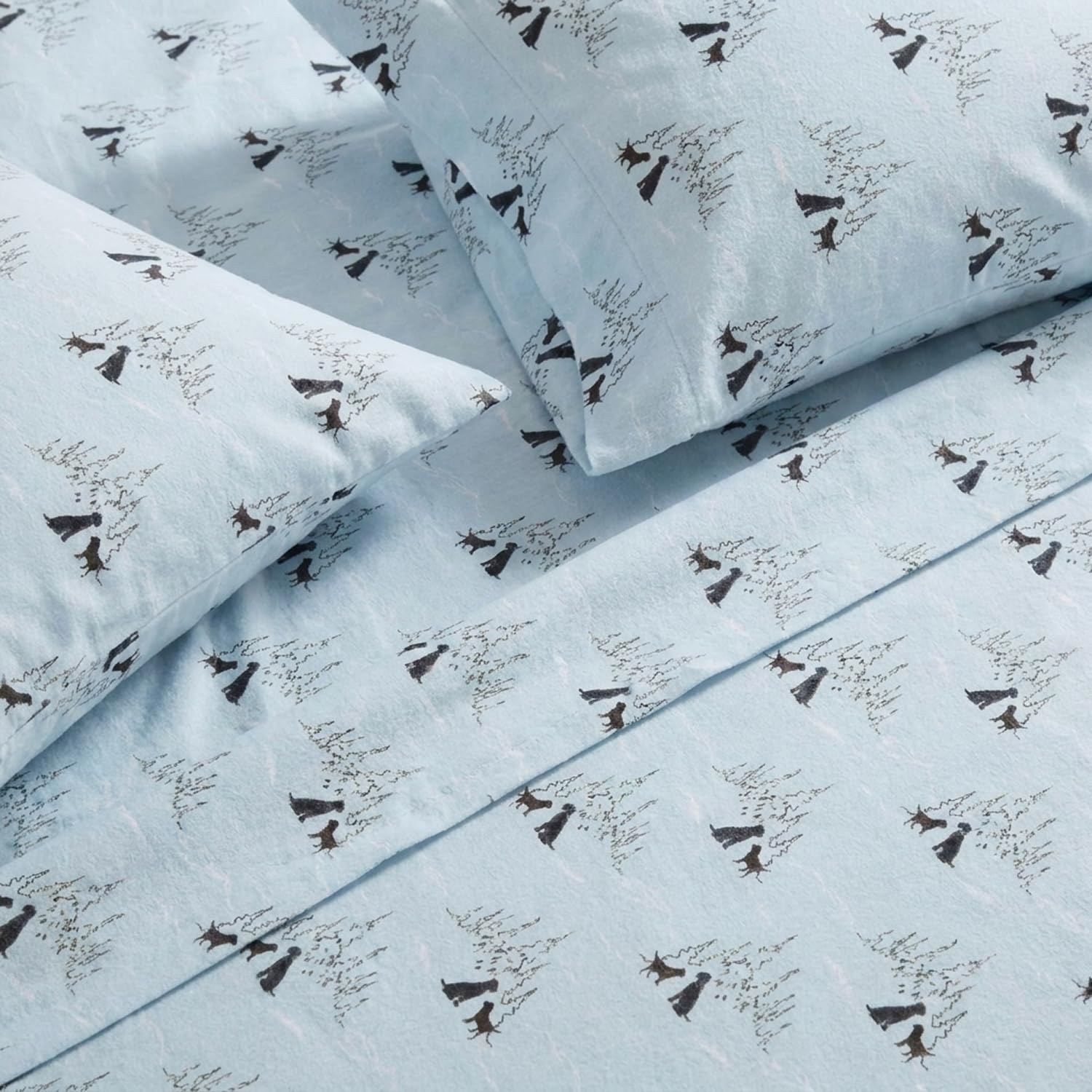 Eddie Bauer fitted sheet elastic detail demonstrating secure snug fit