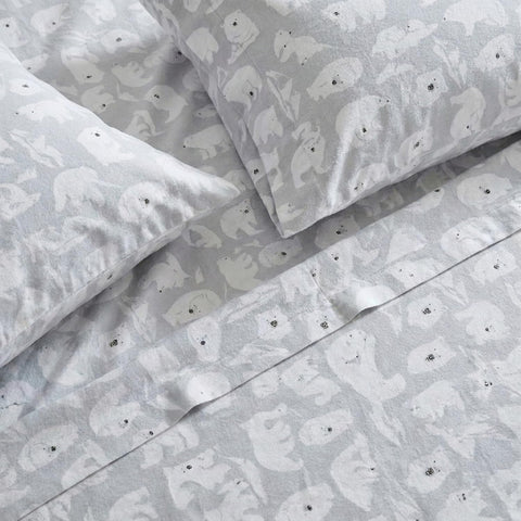 Eddie Bauer fitted sheet elastic edge detail ensuring secure fit