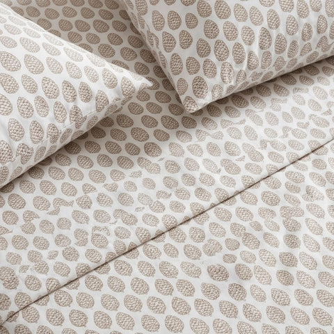 Eddie Bauer brushed cotton texture close-up showing soft loft and cozy comfort benefit