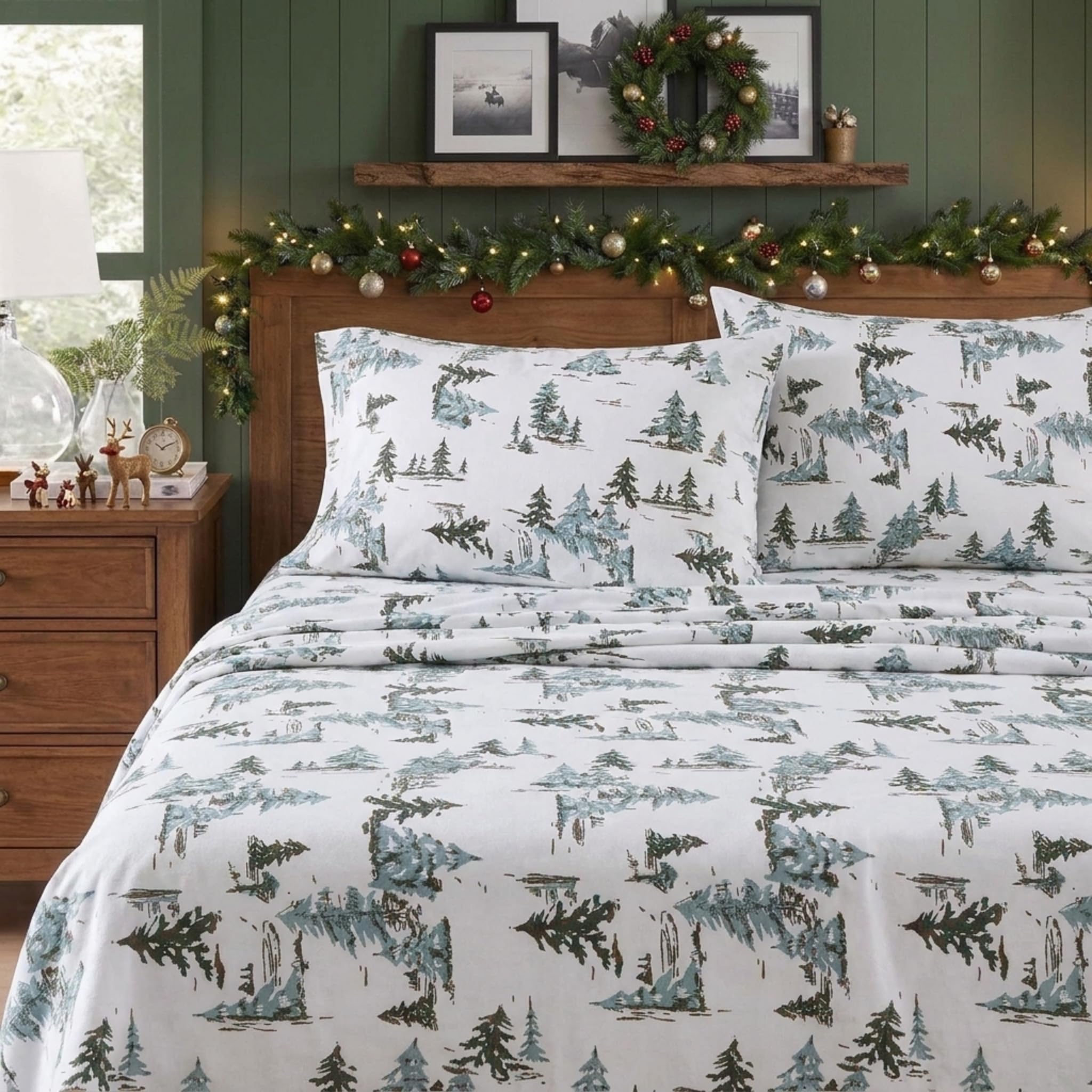 Eddie Bauer close-up of flannel brushed nap highlights soft texture