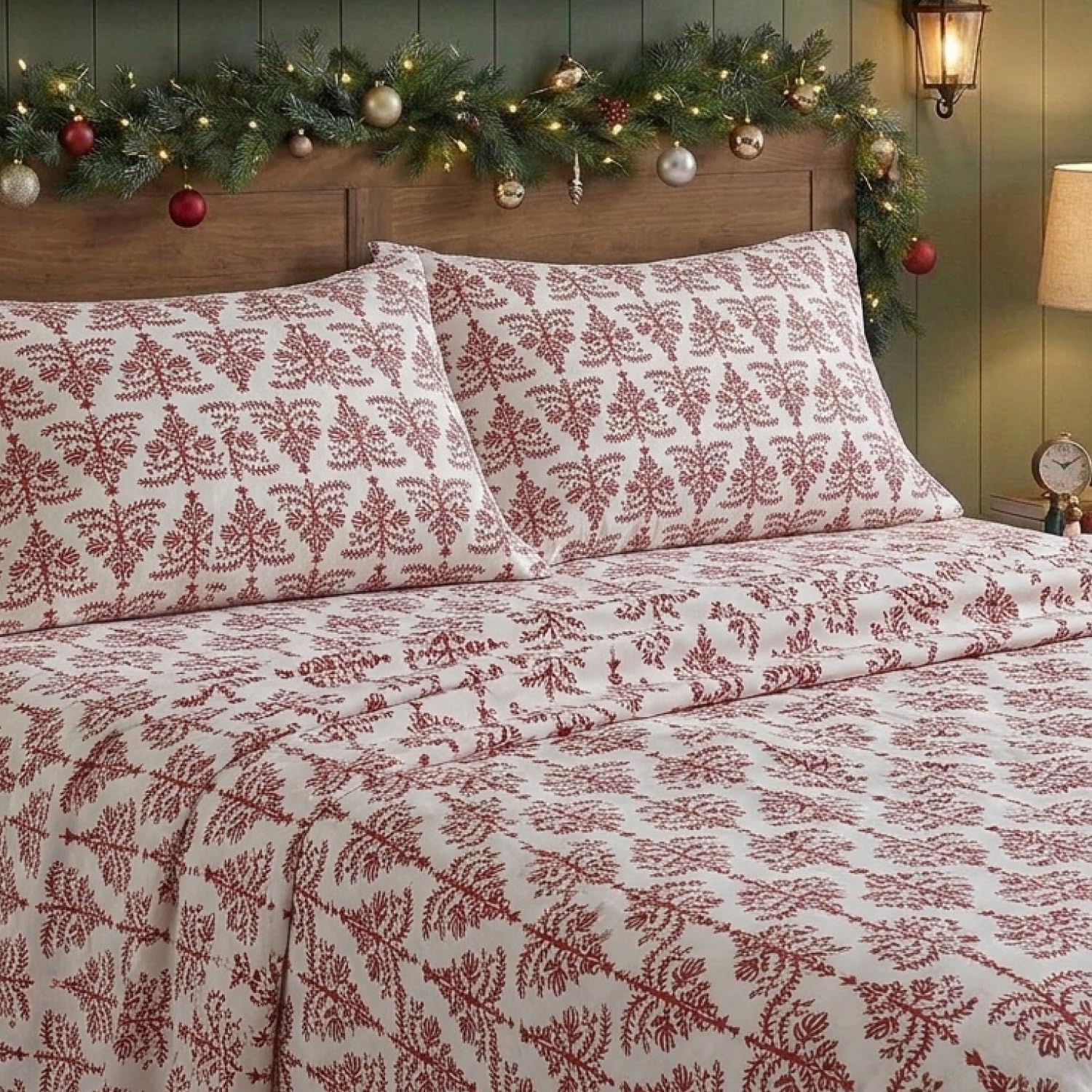 Eddie Bauer flannel fabric close-up showing brushed texture and softness