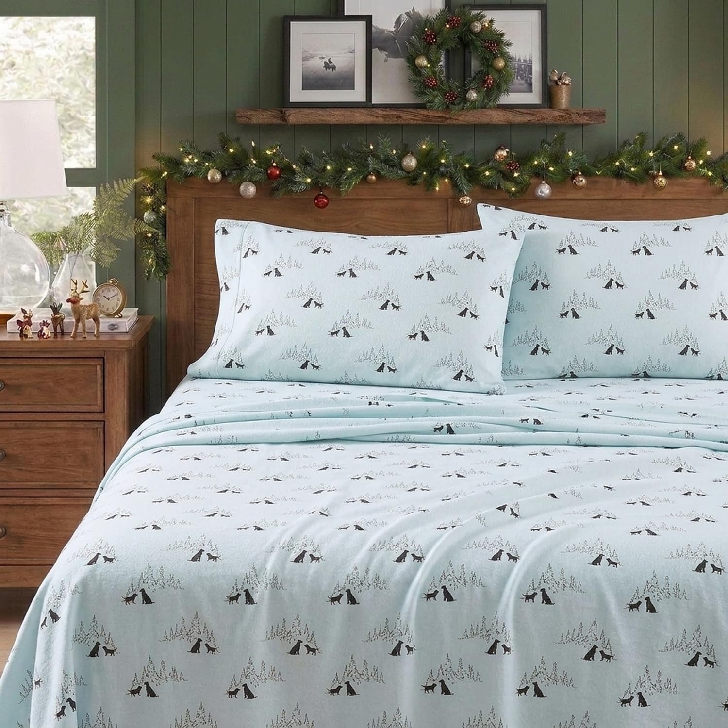 Eddie Bauer flannel fabric close-up highlighting soft brushed texture