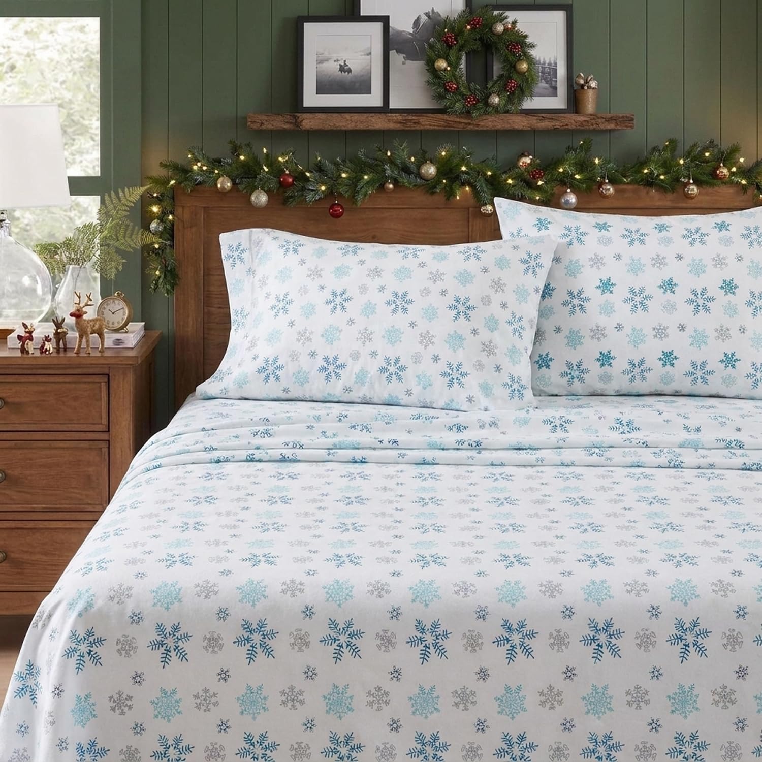 Eddie Bauer flat sheet spread on bed demonstrating soft texture and coverage