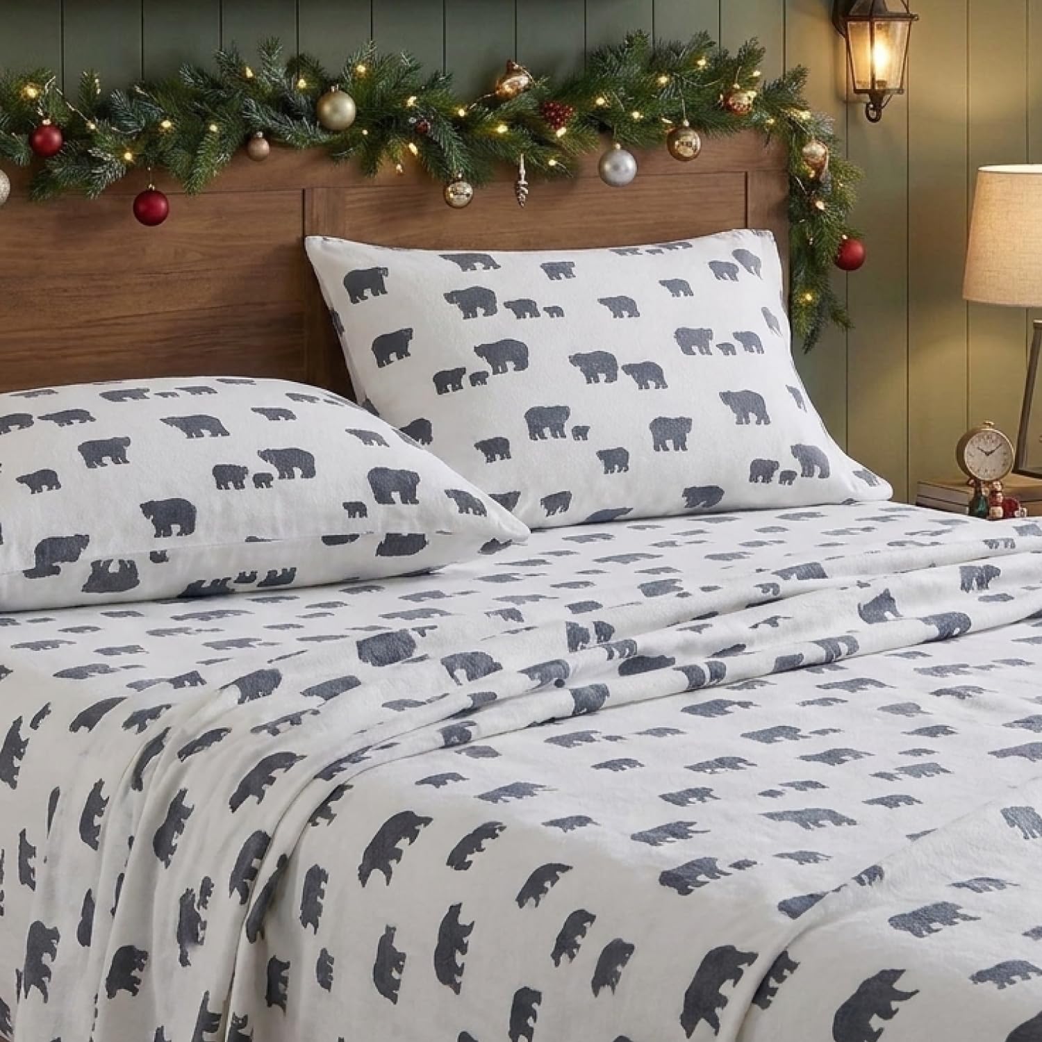 Eddie Bauer matching pillowcases stacked showing coordinated look and comfort benefit