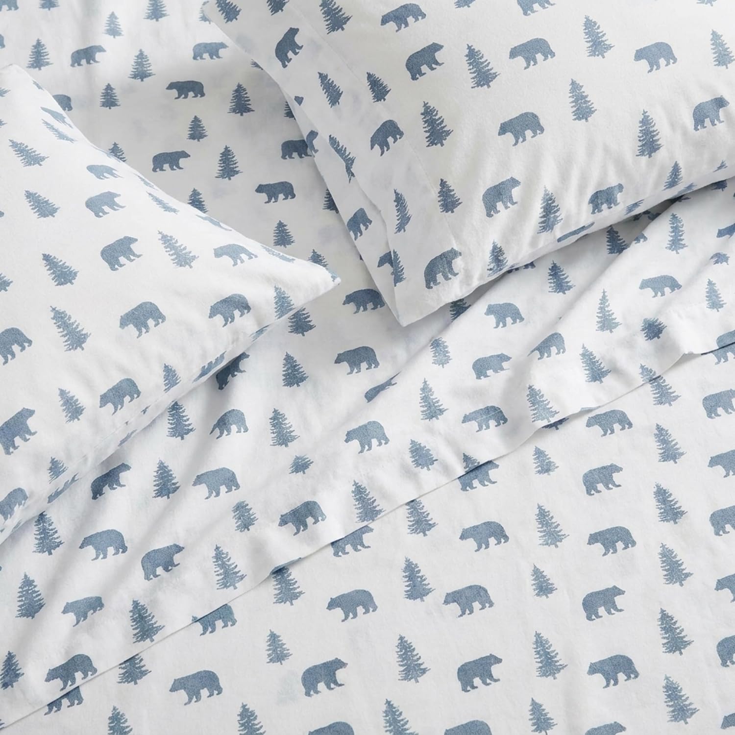 Eddie Bauer flannel texture brushed cotton detail showing soft touch benefit