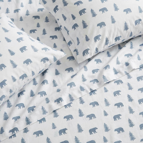 Eddie Bauer flannel texture brushed cotton detail showing soft touch benefit