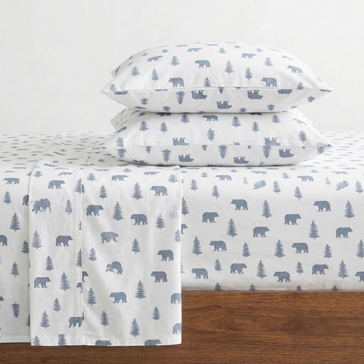 Eddie Bauer front packaging showing bears and trees print and cozy benefit