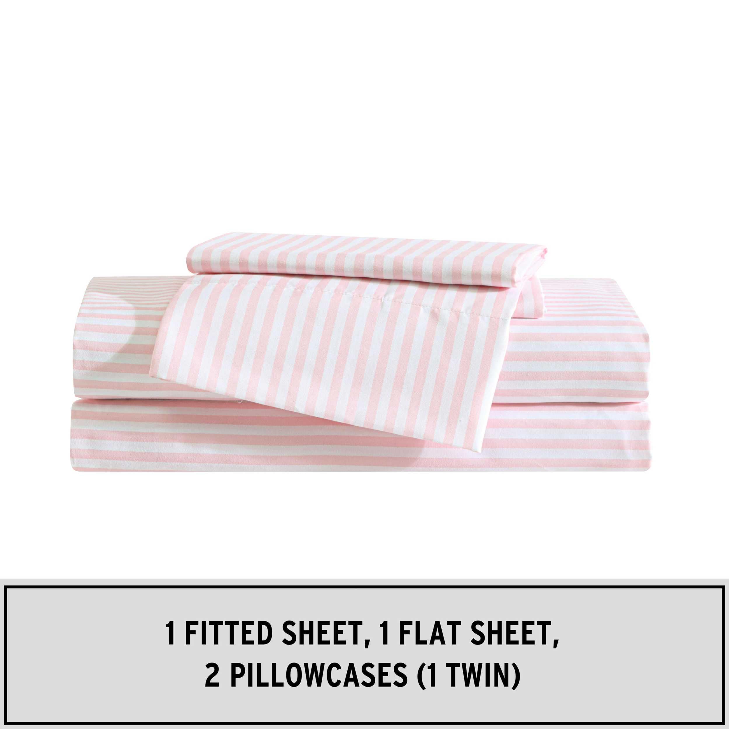 Eddie Bauer neatly folded flat sheet showing length and wrinkle-resistant finish