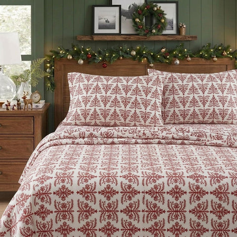 Eddie Bauer fitted sheet elastic close-up showing secure snug fit