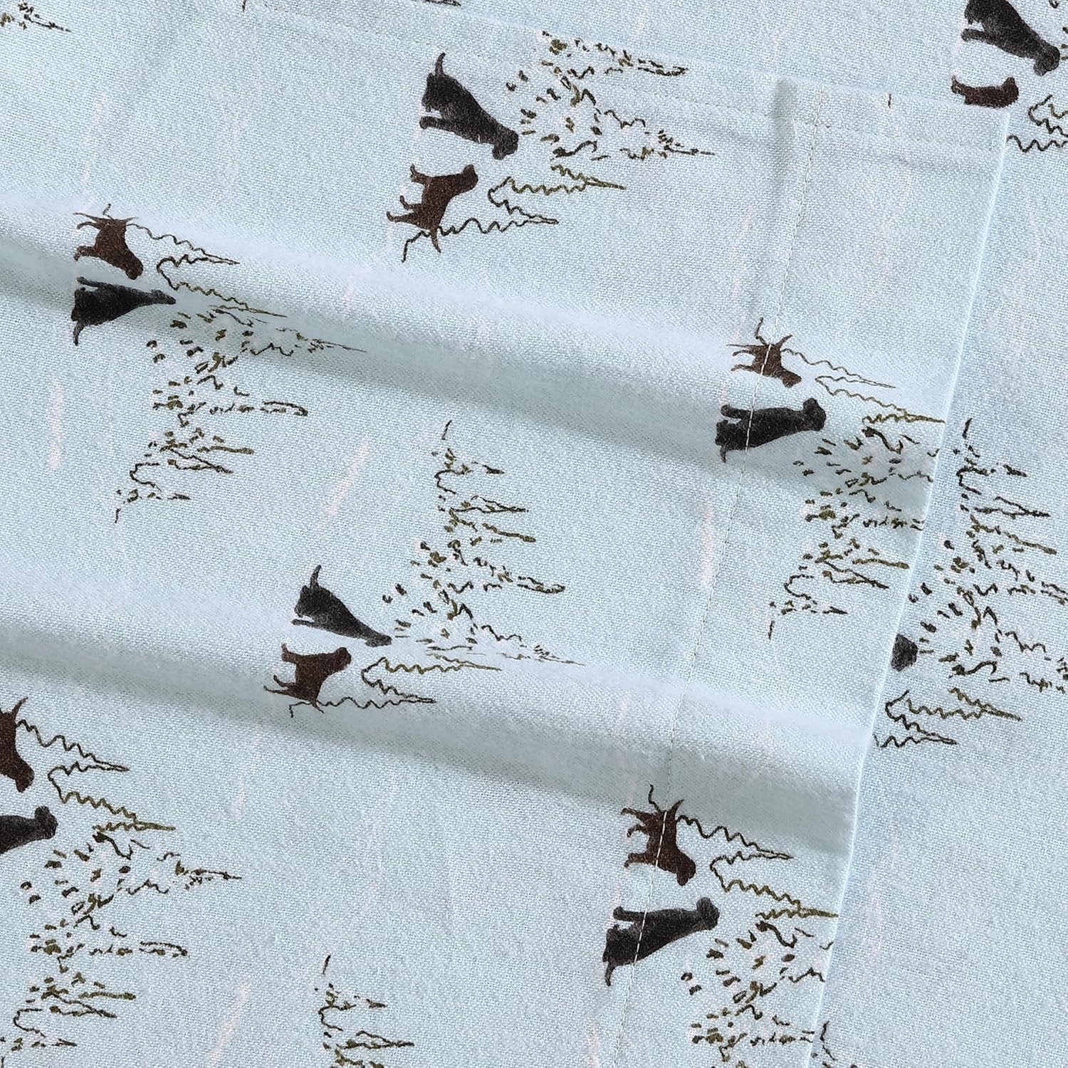 Eddie Bauer pillowcase with label showing durable stitching and comfort