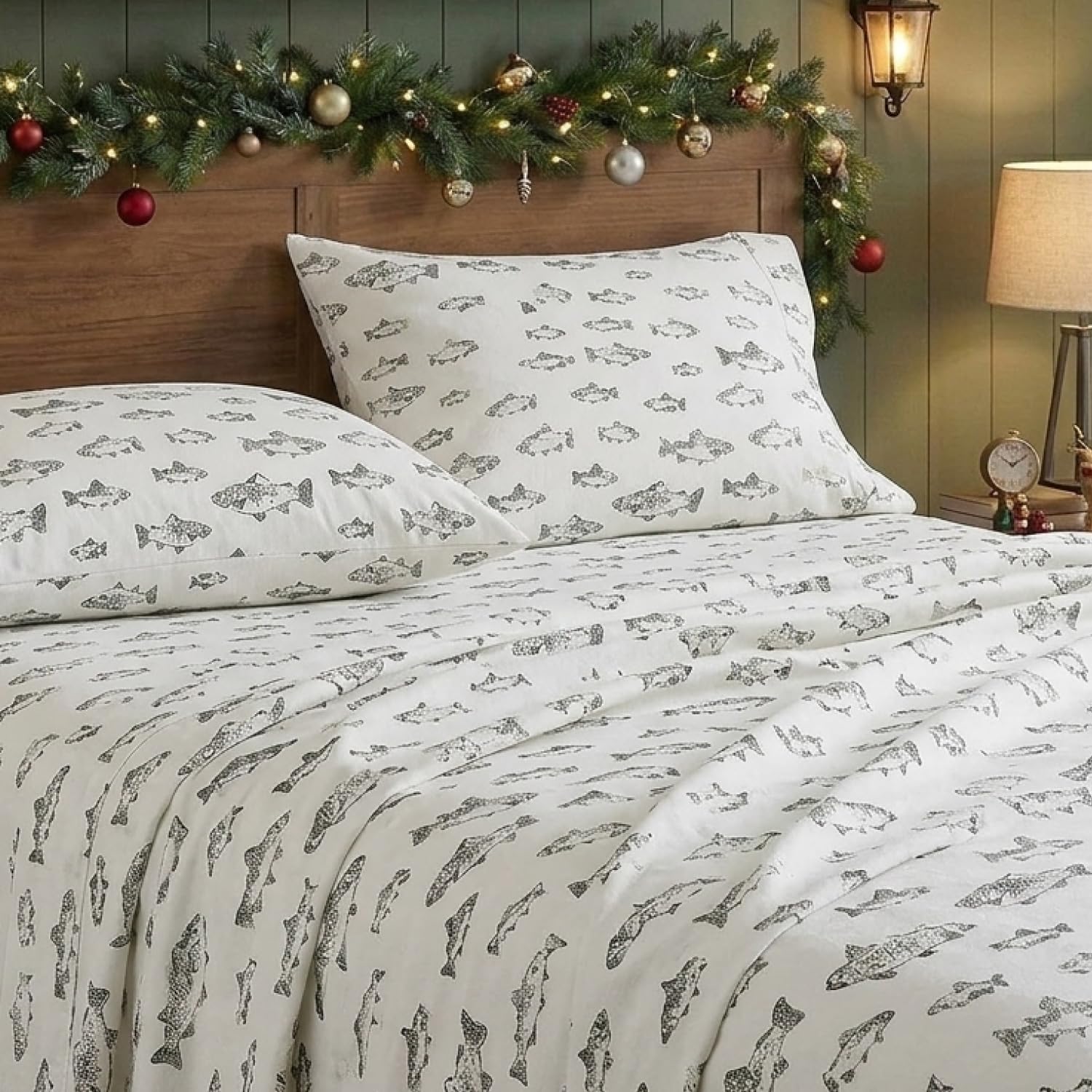 Eddie Bauer two pillowcases laid flat showing matching color and easy pairing benefit