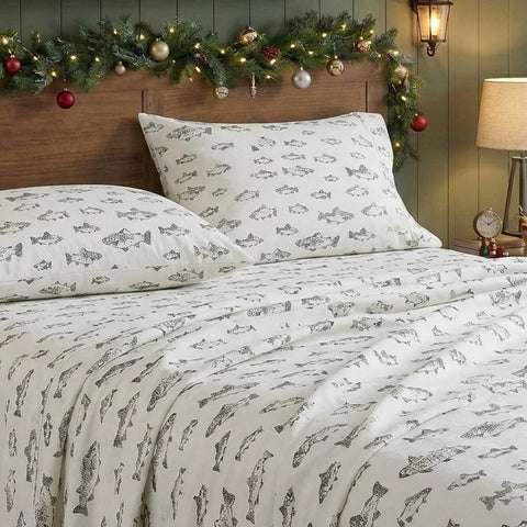 Eddie Bauer two pillowcases laid flat showing matching color and easy pairing benefit
