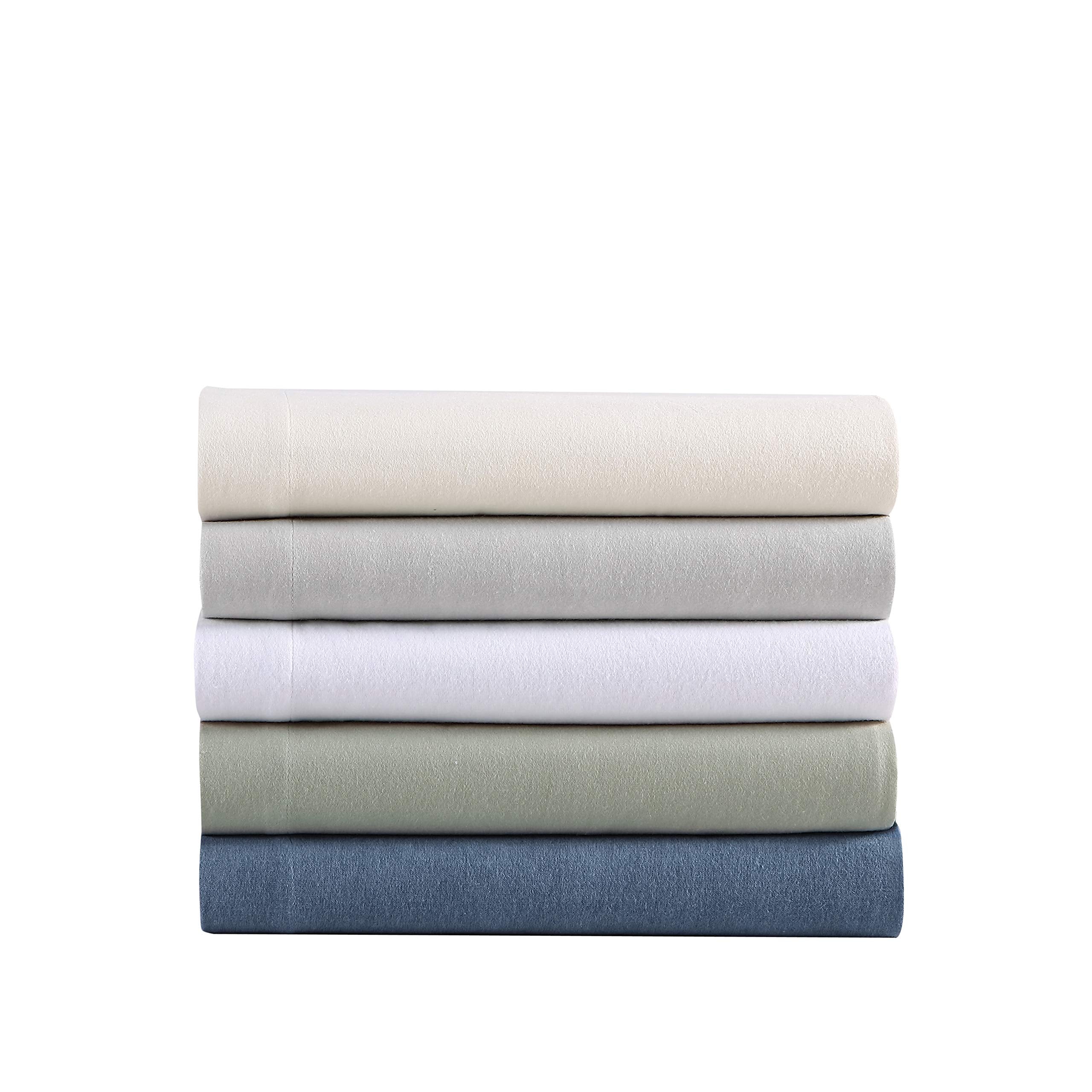 Eddie Bauer sheet on mattress scale shows true-size fit and coverage