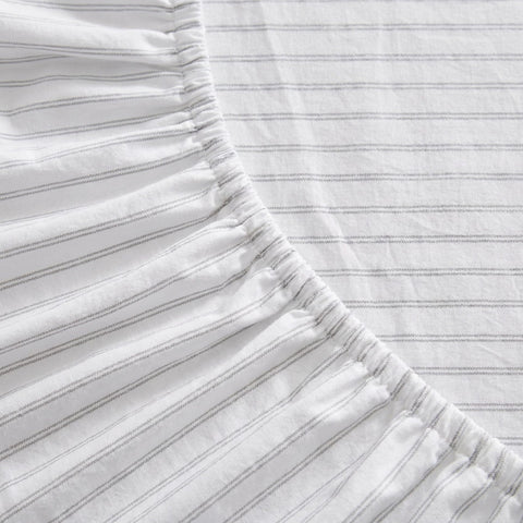 Eddie Bauer sheet draped over mattress for size and fit comparison