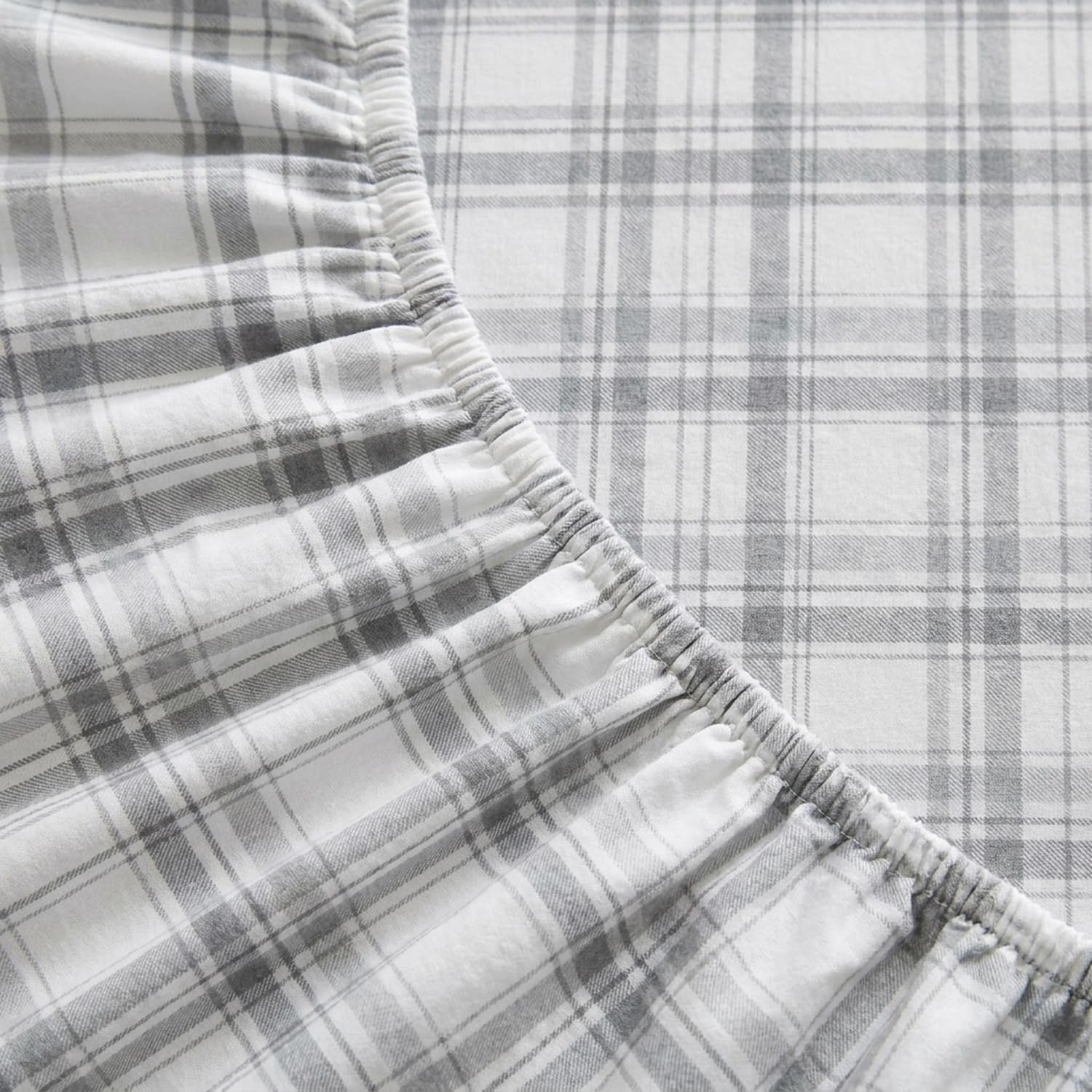 Eddie Bauer twin sheet on mattress showing scale and accurate twin fit for easy setup