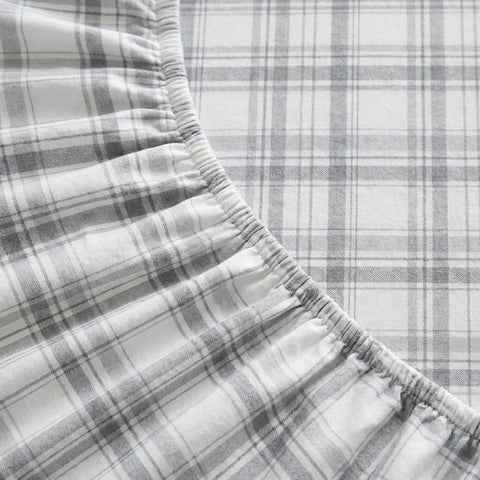 Eddie Bauer twin sheet on mattress showing scale and accurate twin fit for easy setup