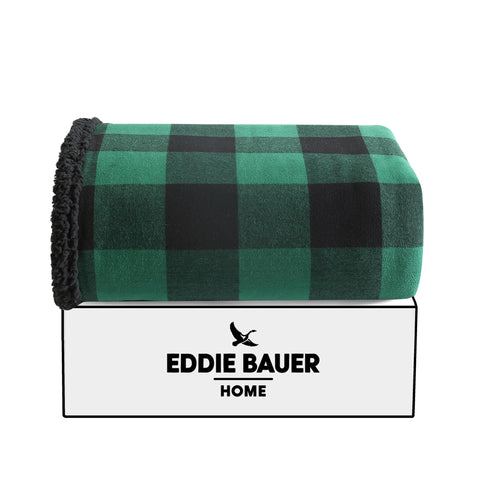 Eddie Bauer throw draped on sofa showing comfortable lounge and decor benefit