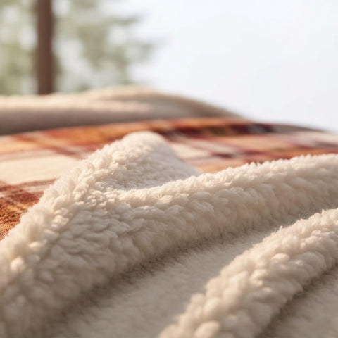 Eddie Bauer throw spread on sofa in living room enhancing cozy atmosphere