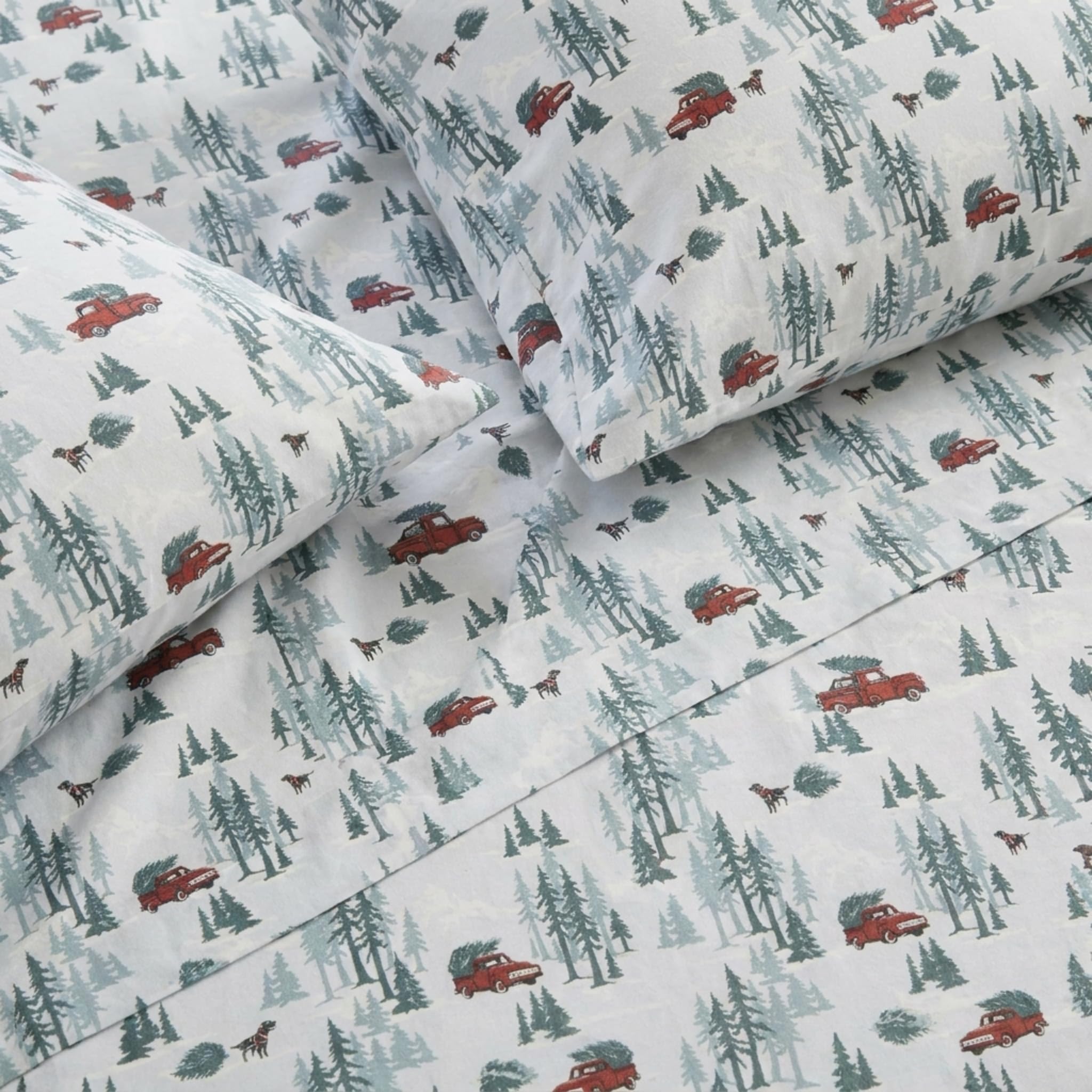 Eddie Bauer fitted sheet elastic detail showing secure snug fit on mattress