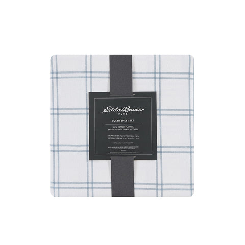 Eddie Bauer care label and fabric showing washing instructions for longevity