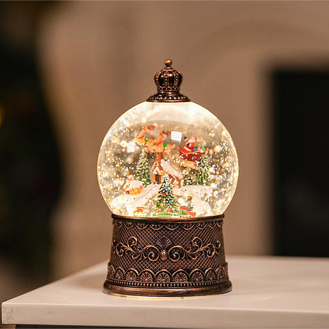 EDDORUNNING globe staged in holiday vignette offering decorative layering benefit