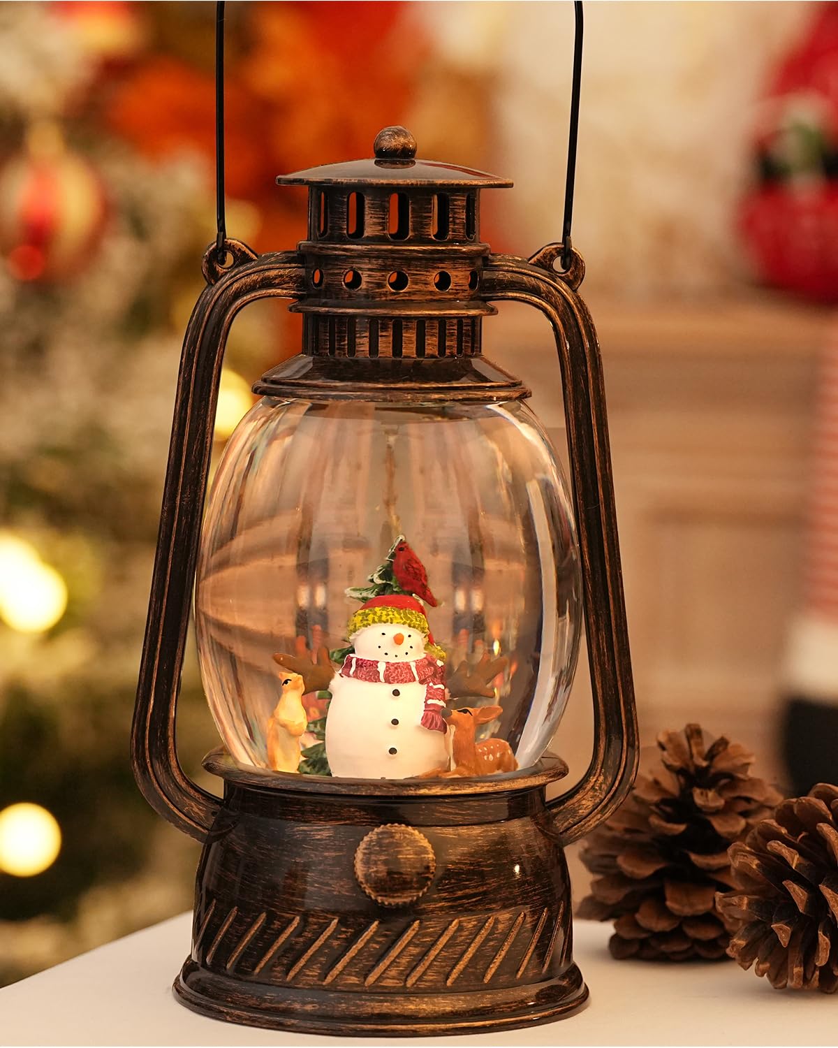 EDDORUNNING staged on a tabletop mantel adding festive atmosphere to room