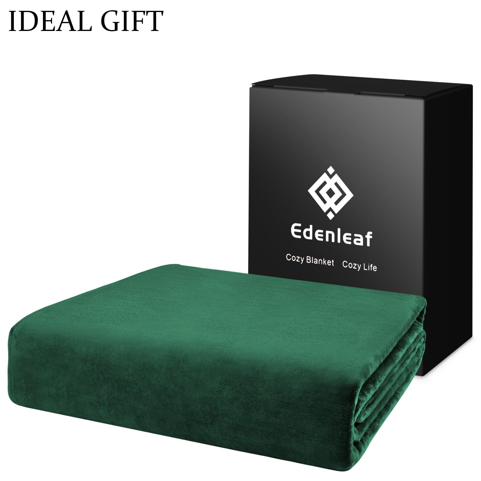 Edenleaf folded blanket showing thickness and easy storage for travel and camping