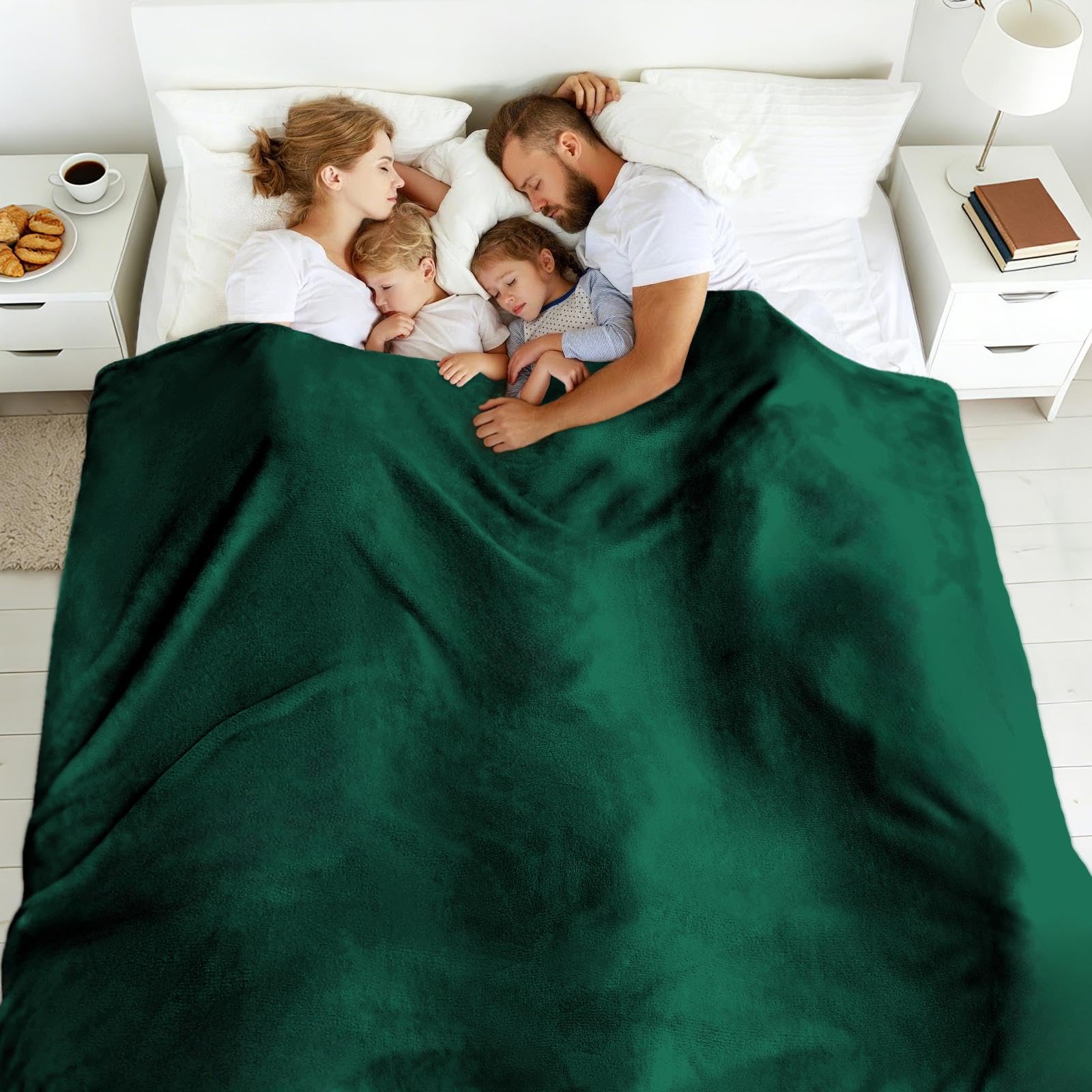 Edenleaf blanket draped over king bed demonstrating full-room coverage and cozy style