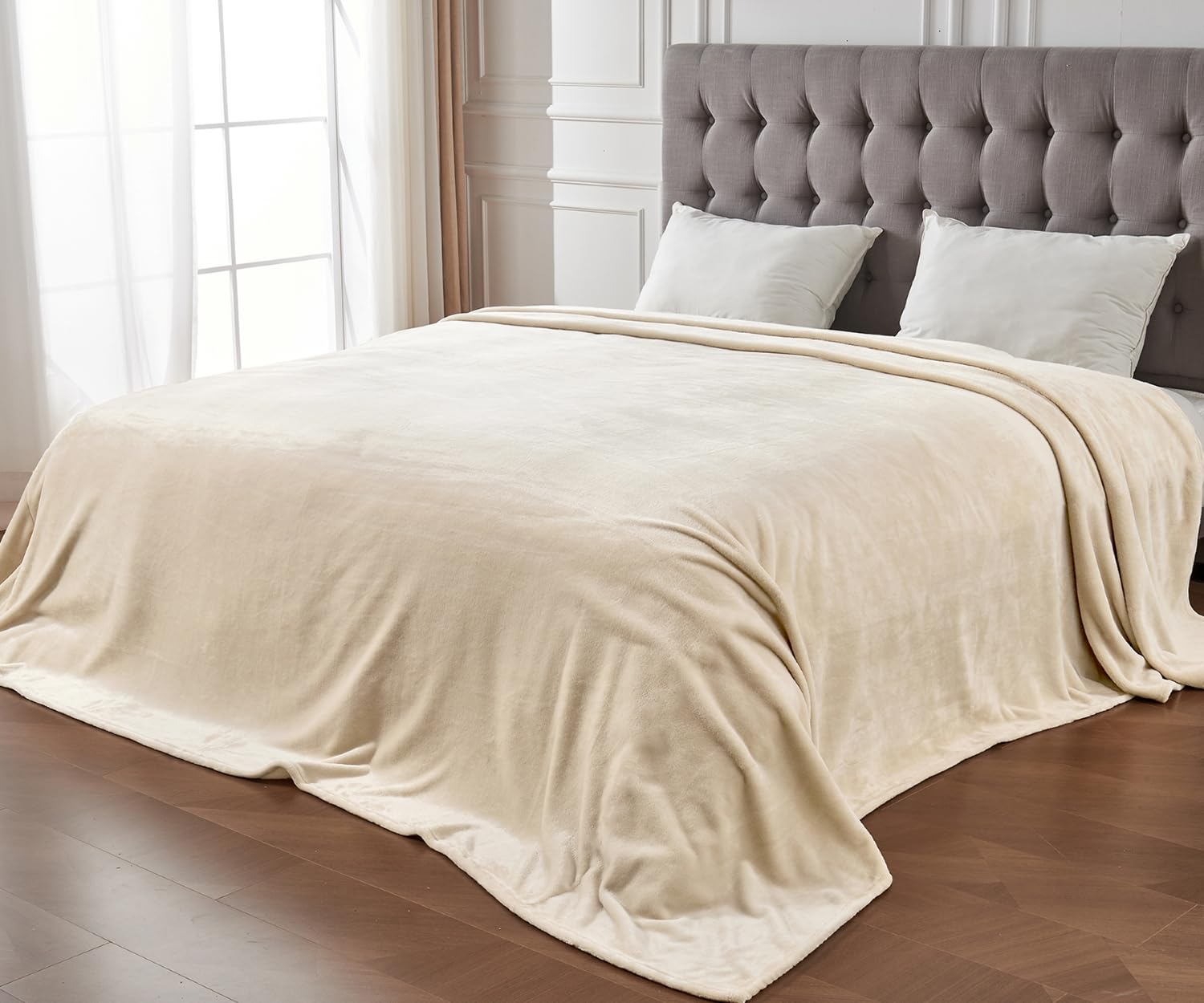 Edenleaf close-up of flannel microfiber texture showing soft feel and warmth