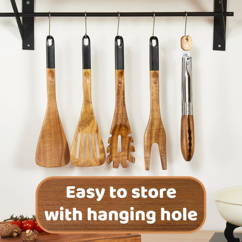 Edergoo utensils staged in modern kitchen showing black finish matching décor