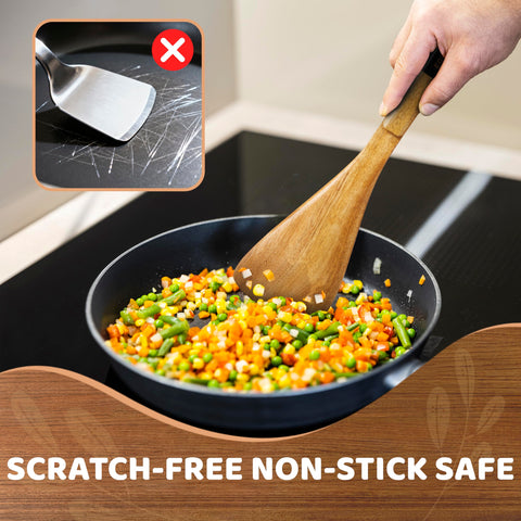 Edergoo stainless tong with wooden tips offering precision and cookware protection