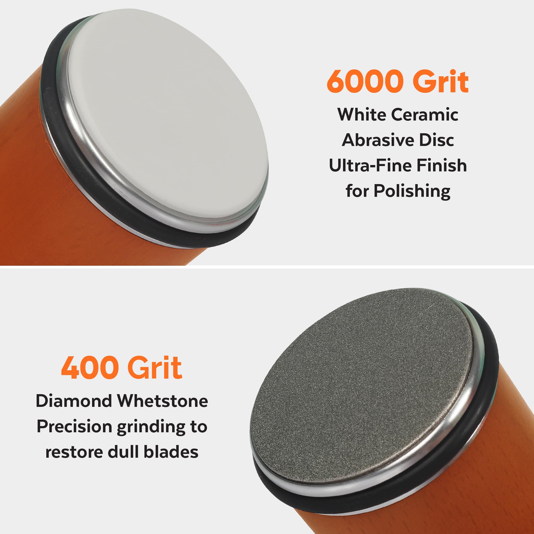 EdgeForge ceramic disc close-up showing smooth surface for polishing