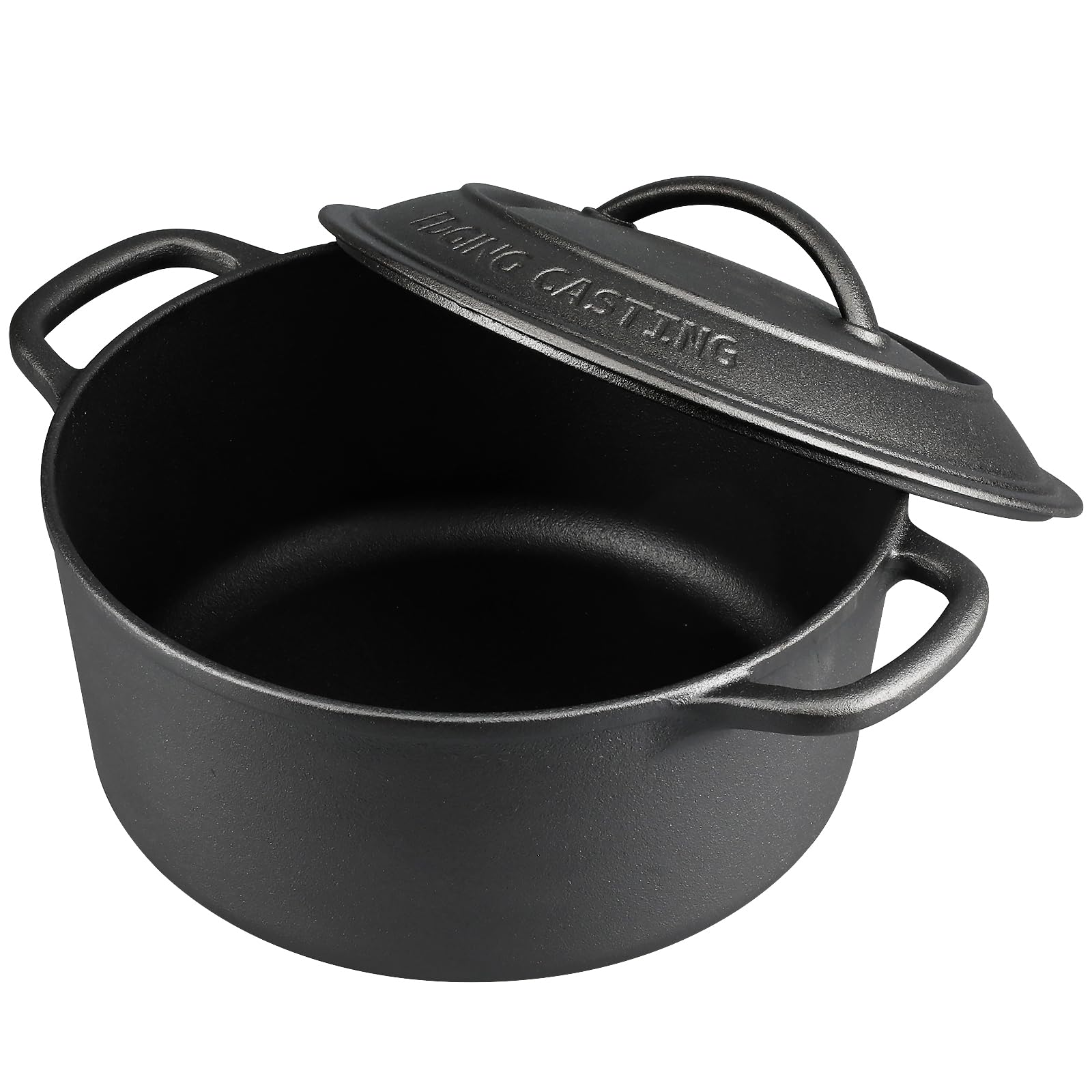 EDGING CASTING close-up of seasoned surface, improved nonstick performance