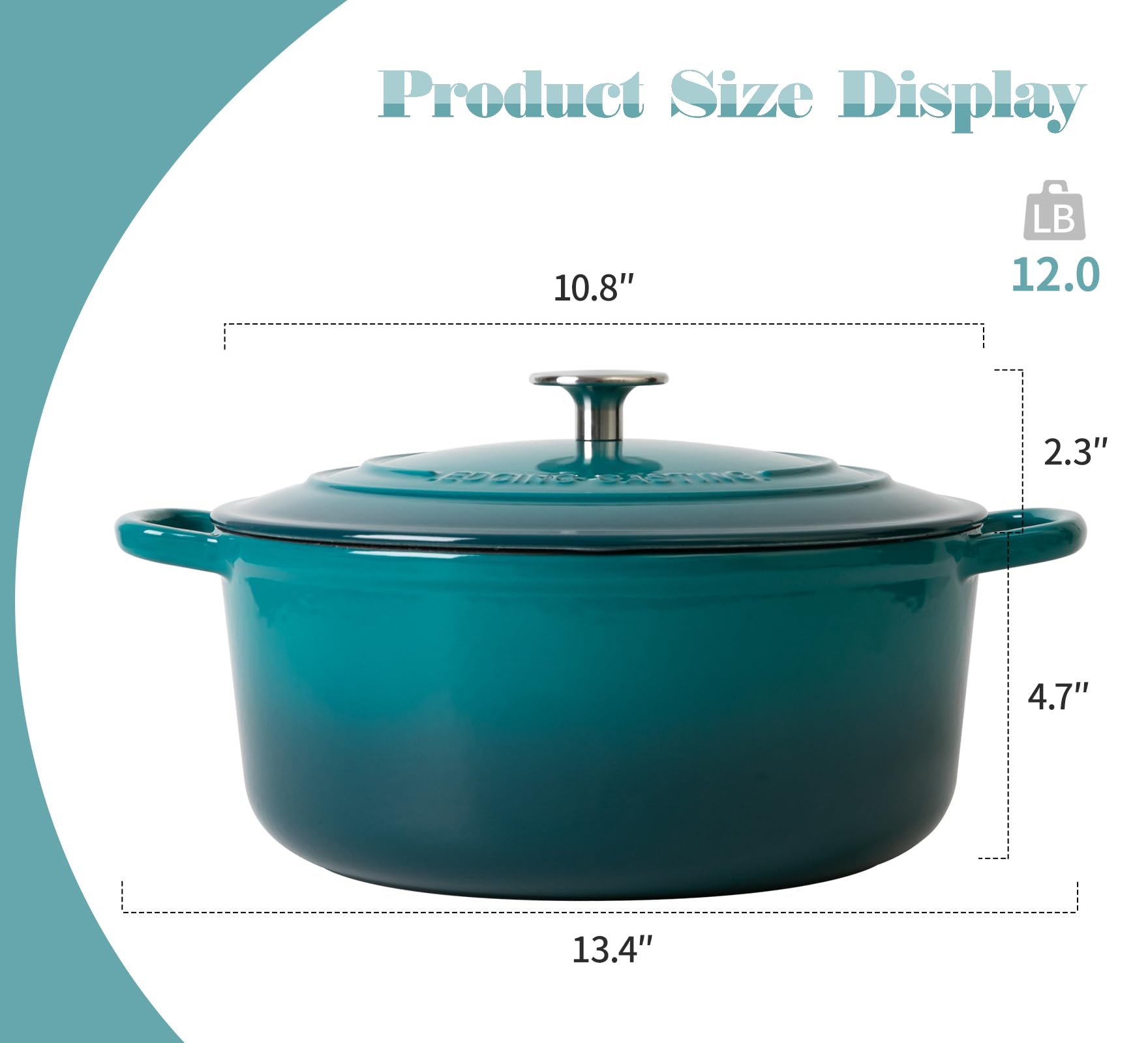 EDGING CASTING enamel surface close-up highlighting smooth finish for easier cleaning and less sticking