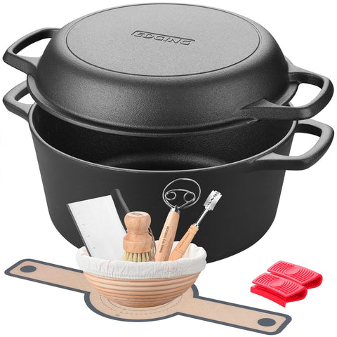 EDGING CASTING dutch oven front view showing compact 5QT design and durable finish