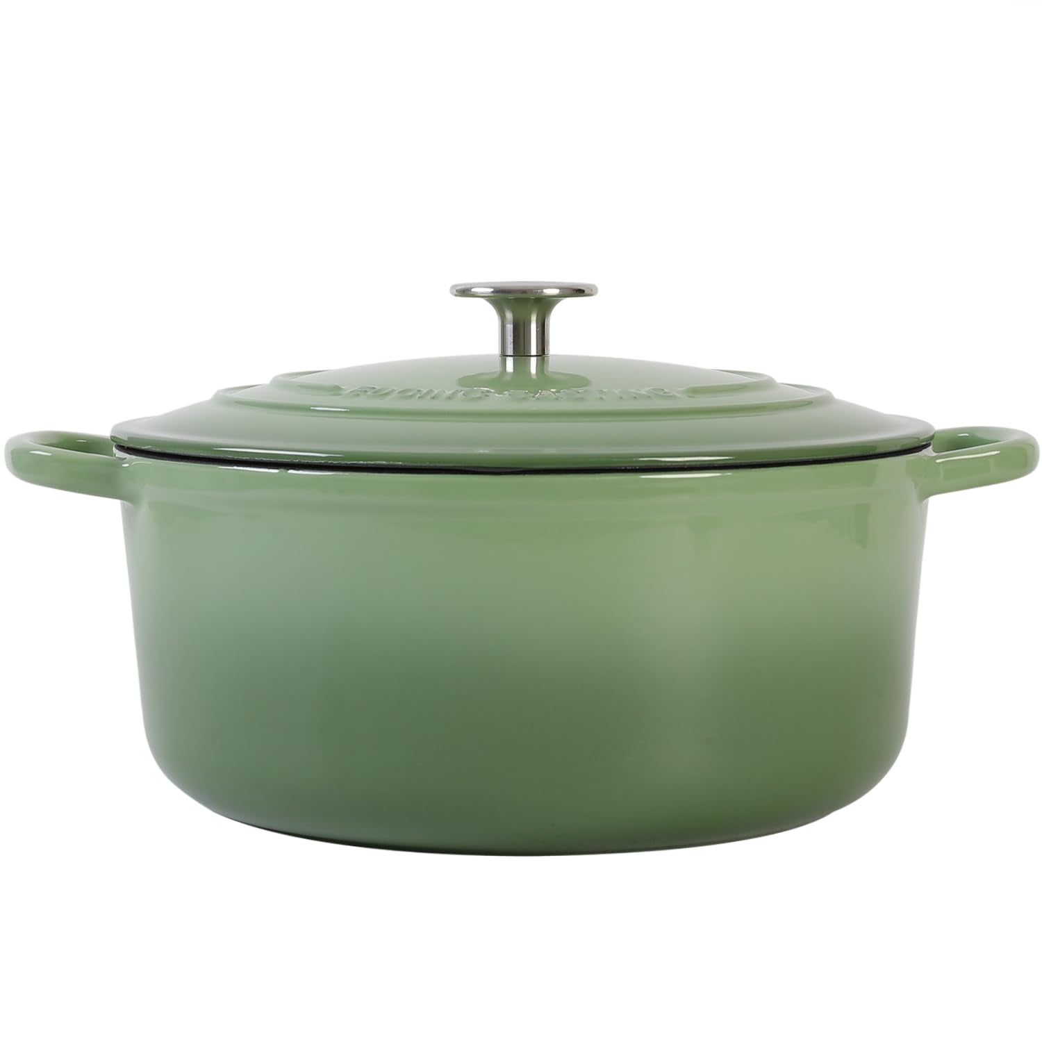 EDGING CASTING next to common kitchen items to show 7-quart size and family meal capacity