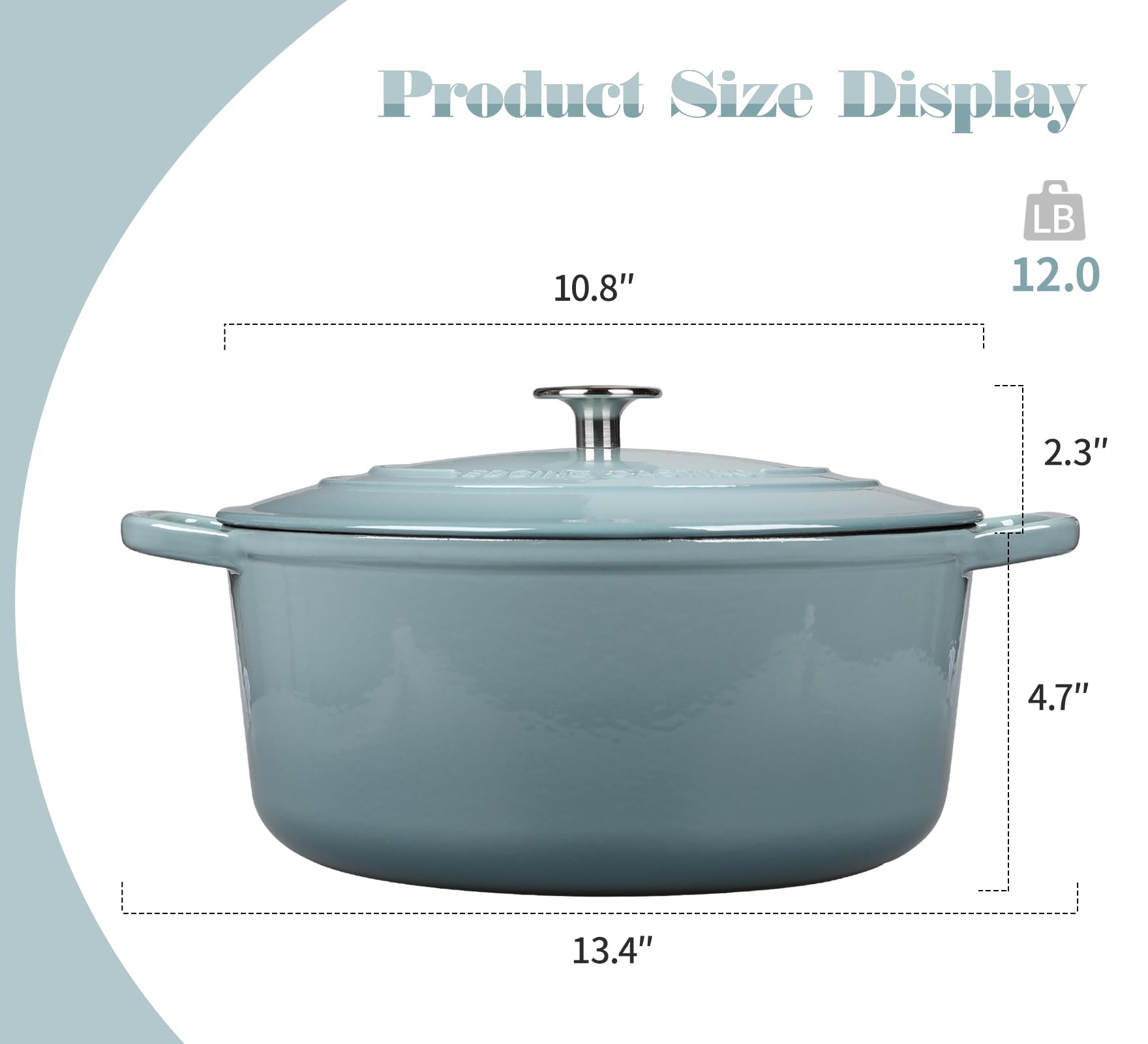 EDGING CASTING lid seal and knob detail demonstrating steam circulation and self-basting function