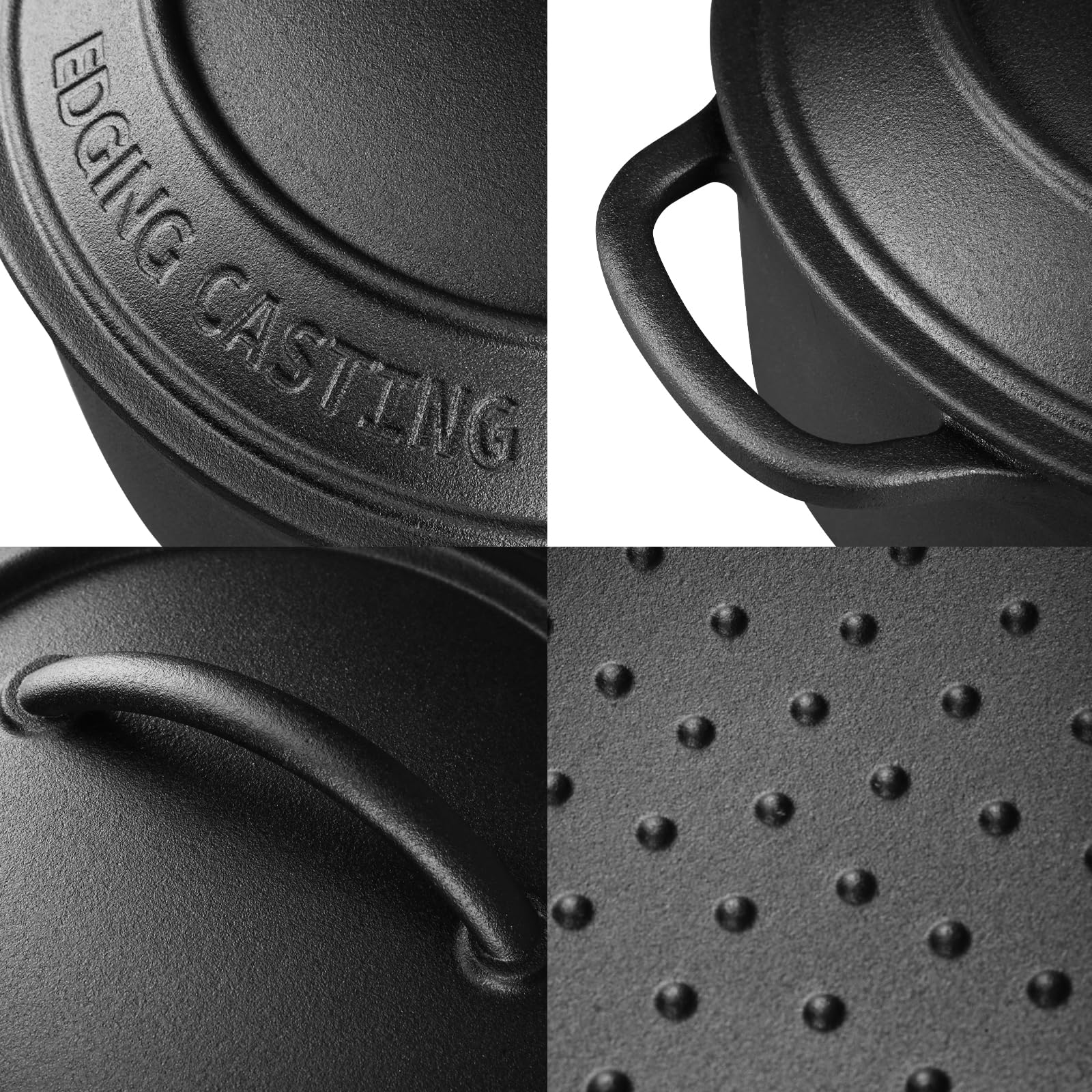 EDGING CASTING lid underside showing rim, traps steam to enhance baking
