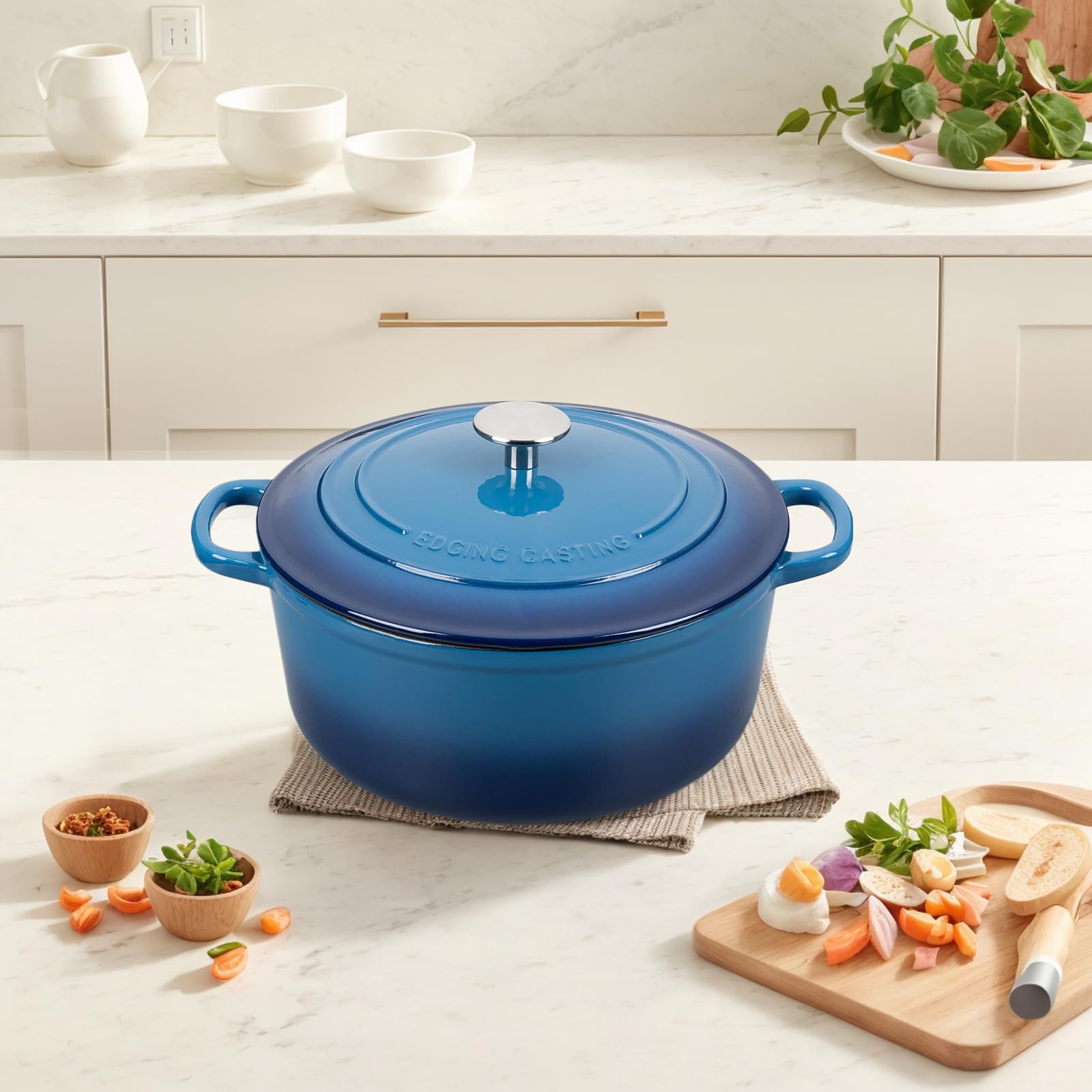 EDGING CASTING packaging and label photo indicating brand, model, and lake blue finish