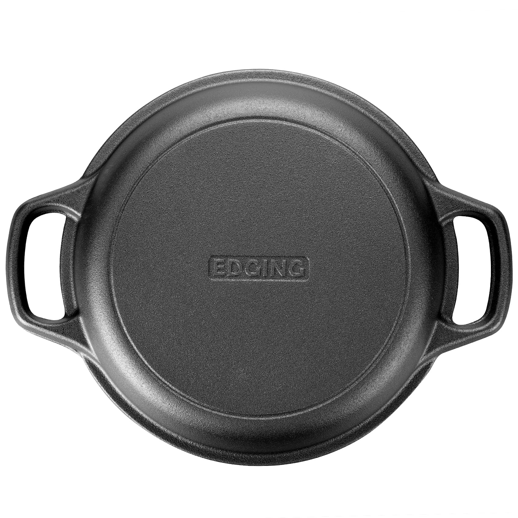 EDGING CASTING dutch oven next to utensils illustrating true 5QT capacity