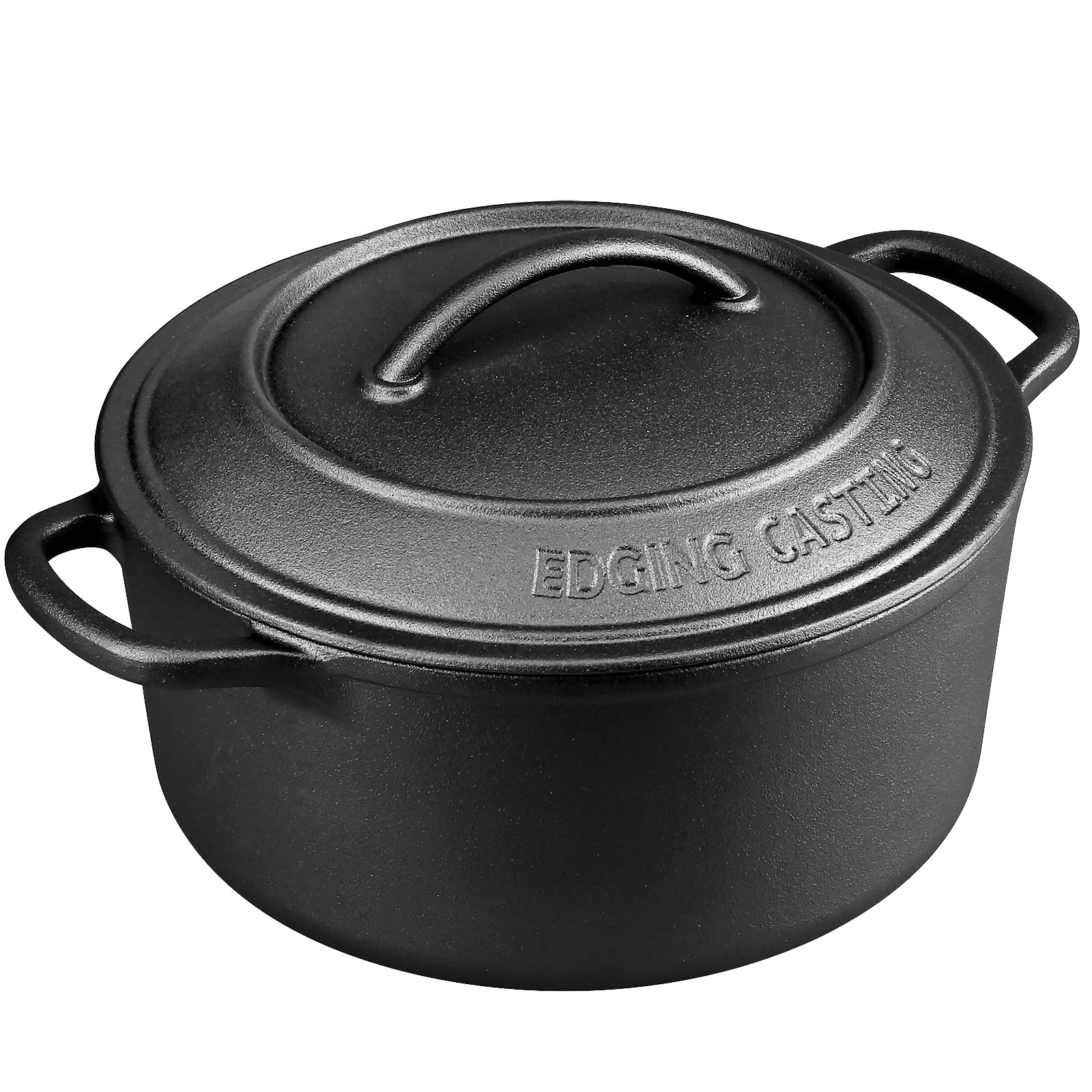 EDGING CASTING top view with fitted lid, seal retains heat for baking