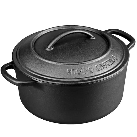 EDGING CASTING top view with fitted lid, seal retains heat for baking